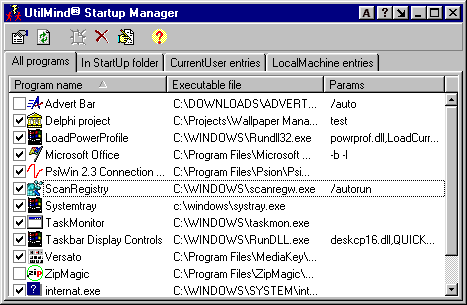 Startup Manager - Snapshot